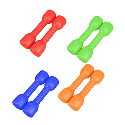 Mancuernas de plástico para el ejercicio matutino infantil y rutinas de fitness divertidas