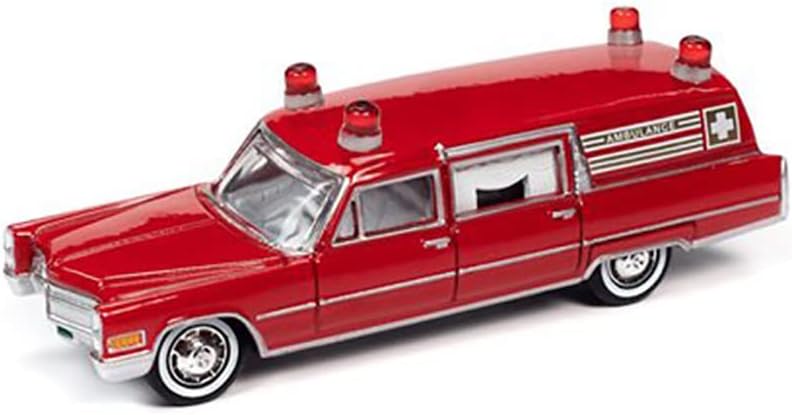1966 Ambulancia Red Edición Especial Edición Limitada a 3600 Piezas en Todo el Mundo 164 Modelo de Auto Fundido a Presión por Johnny Lightning
