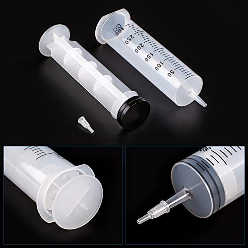 Image of 300ml /cc Syringes with Tube 40 Inch Handy Plastic Tubing and Adapter Tip