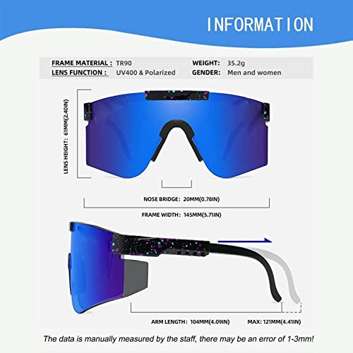 Óculos de sol de esportes para homens, óculos de sol polarizados para mulheres UV400. Ciclismo óculo