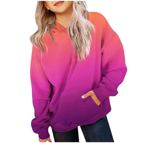 Bidobibo Hoodies for Girls Oversized Long Sleeve Pullover Sweatshirts Kids Cute Preppy Sweatshirt for Teen Girls 2-14 Years