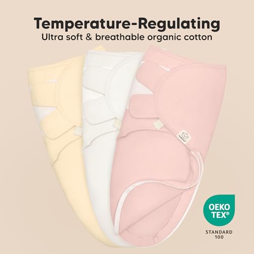 Image of Baby Swaddle Sleep Sacks with Zipper - 3-Pack Swaddles for Newborns 0-3 Months, Infant, Baby Girls, Boys, Soft & Durable Newborn Sleep Sack, Easy Diaper Change Swaddling Blanket (Daffodil, OS)