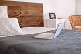 Cabecero Cabezal de Cama de Madera Maciza de Pino Color Nogal 160 cm de ancho