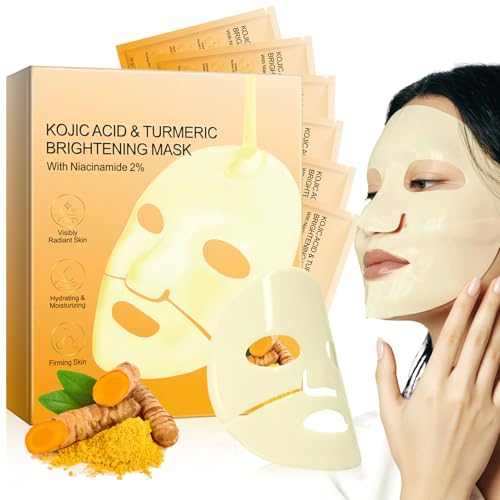 6 Stück Collagen Maske Overnight – Koreanische Gesichtsmaske mit Bio-Kollagen für intensive Pflege über Nacht, reduziert feine Linien & Falten, Anti-Aging Tuchmaske