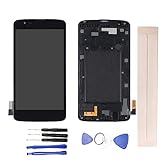 JayTong LCD Display & Replacement Touch Screen Digitizer Assembly with Free Tools for L-G Tribute 5 K7 MS330 LS675 Black with Frame