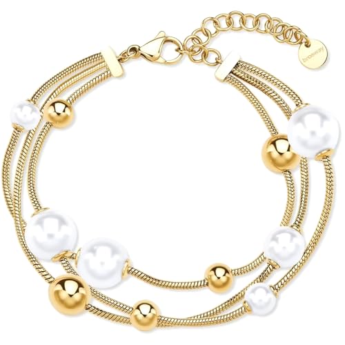 Bracelet femme Brosway orné de perles blanches, l'art du design BPC59