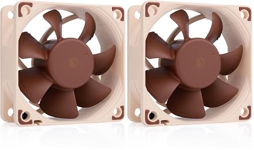 Noctua NF-A6x25 FLX, Premium Quiet Fan, 3-Pin (60mm, Brown) (Pack of 2)