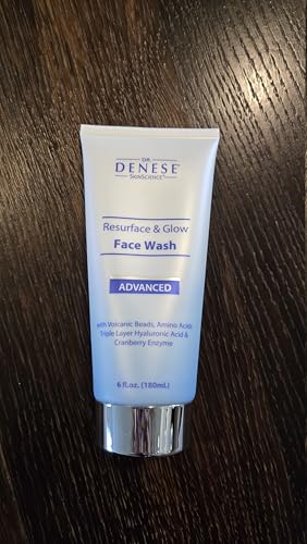 Dr. Denese Resurface & Glow Advanced Face Wash 6 oz – Gentle Exfoliating Cleanser for Radiant, Hydrated Skin – Luxurious Daily Face Wash That Smooths, Softens & Nourishes for a Spa-Like Glow
