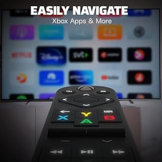 PDP Solis Xbox Gaming Media Remote Control for TV - Fully Licensed by Microsoft for Xbox Series X|S, Xbox One, Solar Powered Rechargeable Battery, Compact Navigation Toggle, Black