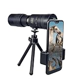 10-30x30 Compact Zoom Monocular with Phone Clamp and Tripod - High-Resolution Extendable Outdoor Telescope