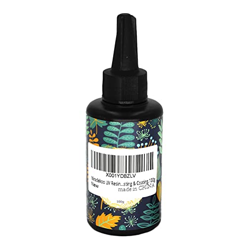 Miraclekoo Uv Resin Clear Hard, Ultraviolet Curing Epoxy Resin Transparent Fast Curing Uv Cure Glue Solar Cure Resin For Resin Mold,Jewelry Making,Casting & Coating,100G #TOP11