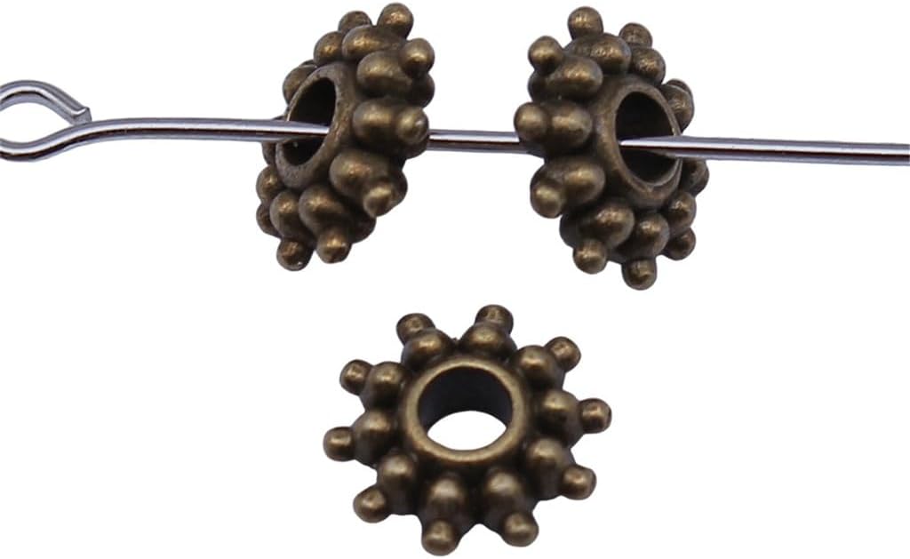 Spacer Bead Caps for Jewelry Making, 3x4mm, Gun Black Color, 100 Pieces
