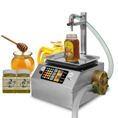 Maszyna do napełniania lepkich płynów - automatyczny dozownik miodu o przepływie MAX 7 l/min, napełnia 20 ml - 10000 ml do pasty sezamowej, masła orzechowego, kremowego