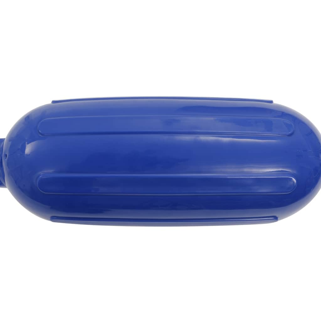 Aufblasbare Bootsfender 4 STK. Blau 41 x 11,5 cm PVC mit Ösen, inklusive Pumpe, glänzendes Design für maximalen Schutz an Klampen oder Schienen