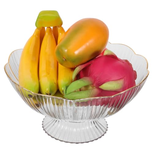 UKCOCO 2 Unidades Prato Alto De Frutas Porcelana Bandeja De Frutas Com Pés Tigela De Pés Redondos Pr