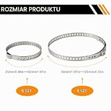 16 szt. Opasek z Stali Nierdzewnej do Os CV 25-50mm 50-120mm, Zaciski do Przegubów Napędowych, Opaski do Rur, Klemki do Osłon CV, Zaciski Wężowe do Wałów Napędowych