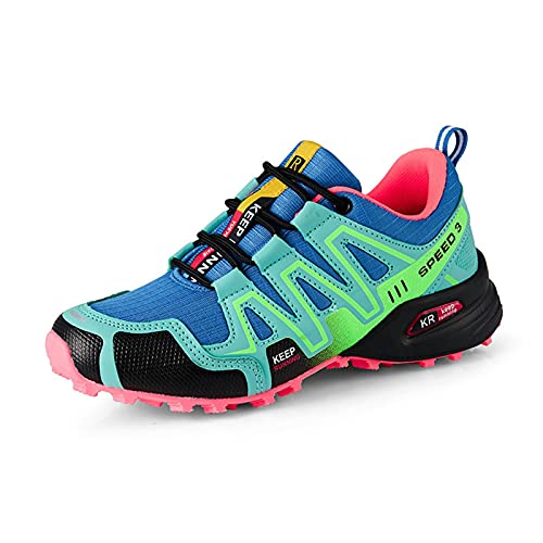 Sapatos de caminhada femininos da moda, antiderrapantes resistentes ao desgaste e respiráveis, sapat