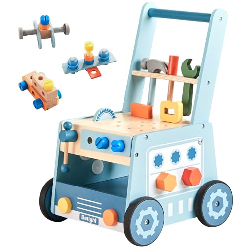 Why Choose Beright Wooden Baby Push Walker, Wooden Baby Walker and Tool Toy for Toddlers, Kids Tool ...