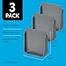 IMPRESA Reusable Lunch Box Dividers Compatible with Omie Bento Box, 3-Pack Dividers, Separators to Organize Snacks (Grey, 2.32 x 2.14 x .08 In)