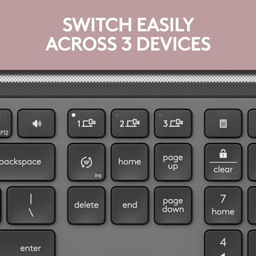 Logitech Signature Slim K950 Wireless Keyboard Sleek Design - Graphite - 2