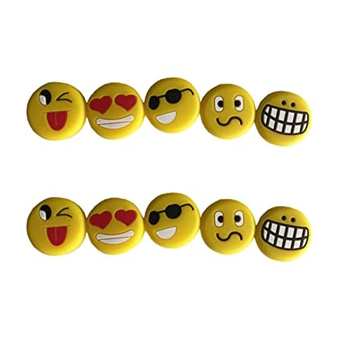 Vastsea 10 Stück Tennis-Vibrationsdämpfer, Animal Damper Tennisvibration, Emoji mit Tennisdämpfer, Geeignet für Tennisspieler und Badmintonschläger (Zufällige Farbe) Cover