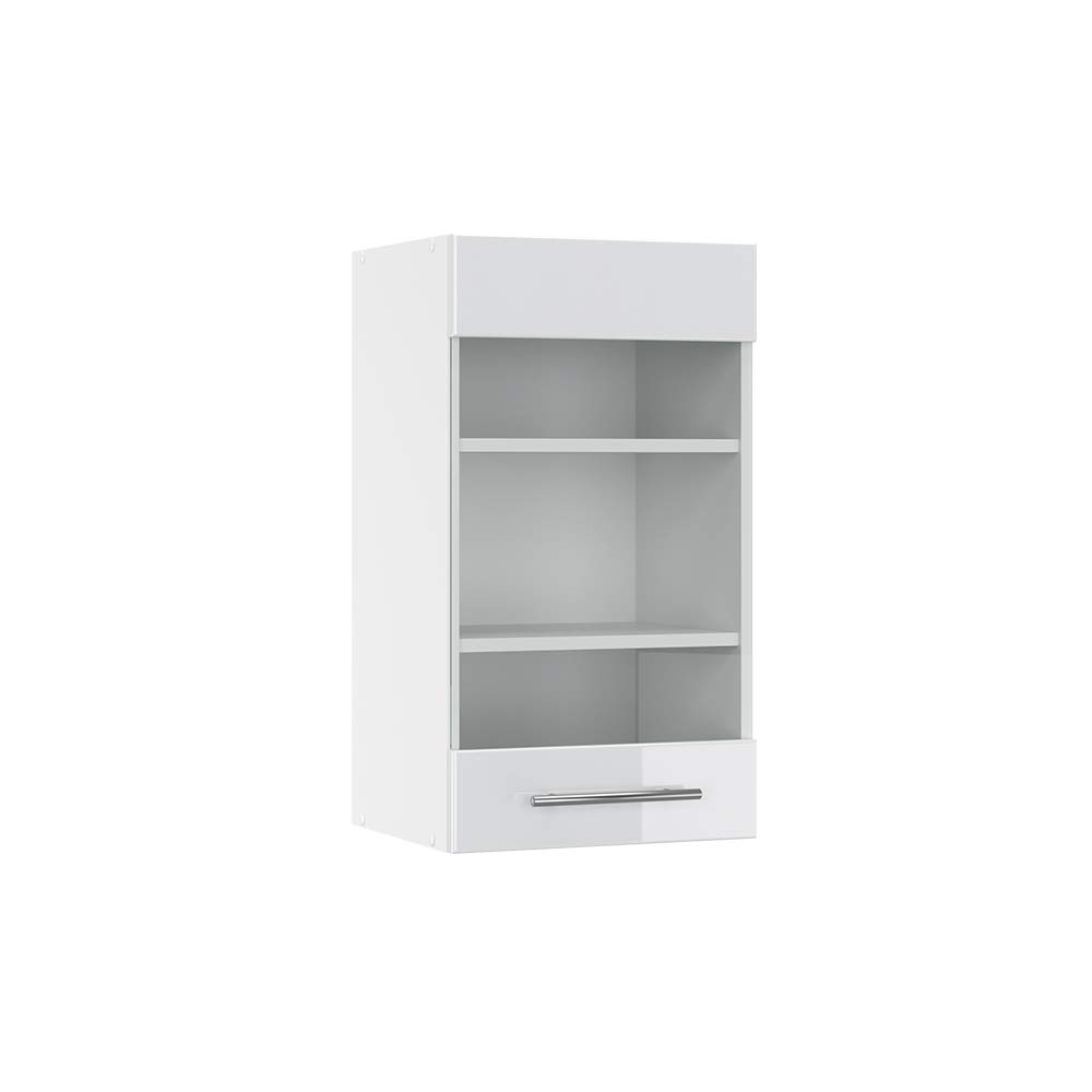 Vicco Glazen keukenkast Antraciet landhuis 40 cm, R-Line | Antraciet