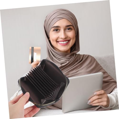 Fashionable Zipper Clutch Wallet for Women Card Organizer with Multiple Slots Elegant PU Purse for Travel and Daily Use2