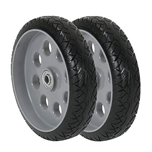 Image of CoscoProducts COSCO 10 Inch Low Profile Replacement Wheels for Hand Trucks, Flat-Free, (Gray, 2 Pack)