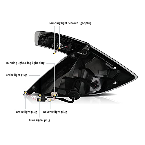 Vland Led Smoked Tail Lights Assembly For [10Th Gen Honda Civic Hatchback/Type R 2016-2021 ] With Stratup Dynaic Animation, Not For Coupe #TOP3