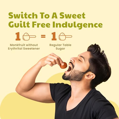 Image of Sweetmate Monk Fruit Sweetener Without Erythritol - 200 g | Pure Monk Fruit Extract | Zero Calorie 1:1 Sugar Substitute | Keto & Diabetic Friendly