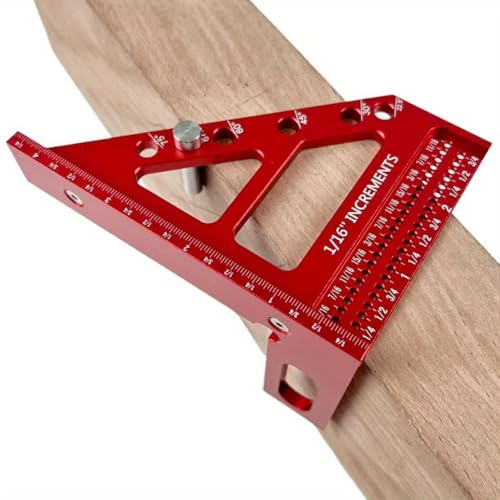 Regla Triángulo Inglete de Aluminio Multiángulo para Carpintería miniatura 2