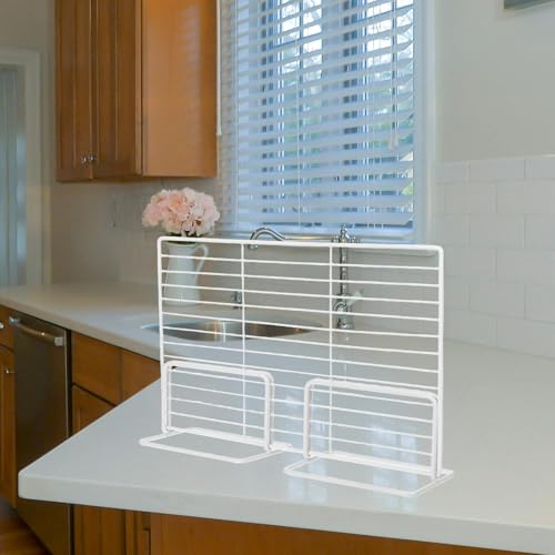 Rangement pour organisation alimentaire en réfrigérateur avec grille de séparation blanche