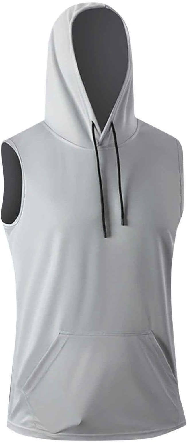 Hoodie Men's Sleeveless Tank Top Summer Sports Tank Shirt with Hood Tank Top Breathable Gym Hooded Shirt Sleeveless Lightweight Tank Top Sleeveless Fitness Shirt