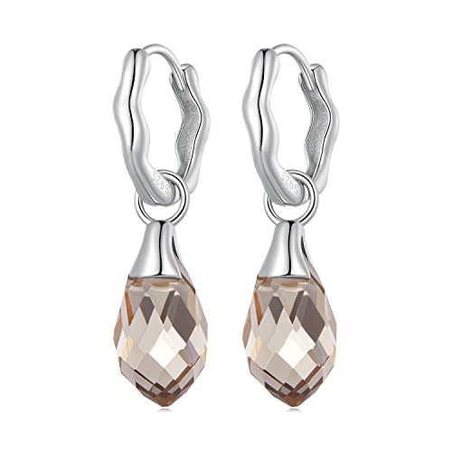 Boucles d'oreilles pendantes en cristal en forme de larme, adieu aux bijoux lourds