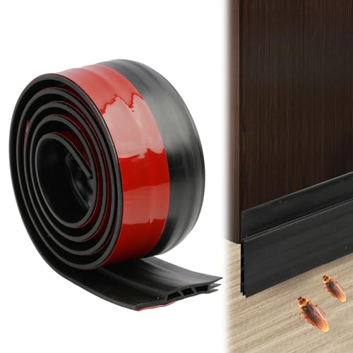 Tira De Sellado Para Fondos De Puertas En Silicona Suave, Aislamiento AcúStico Y TéRmico, Anti-Insectos Y Polvo, Adhesivo Y Resistente Al Agua, Blanco, 100 Cm X 5 Cm, Apto Para Todo Tipo De Puertas