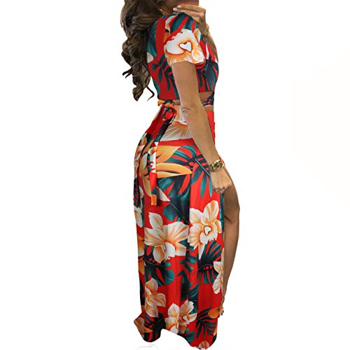 Image of MESLIMA Two Piece Dresses Sets for Women Summer Boho Maxi Dresses