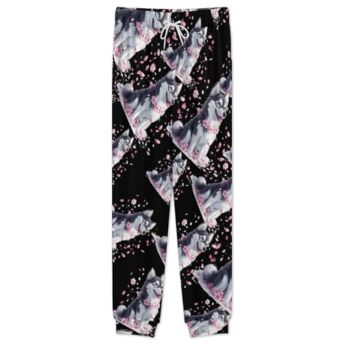 Siberian Husky Dog Men’s Pajama Set Long Sleeve Top And Pants Loungewear Sleepwear Pjs Nightwear2