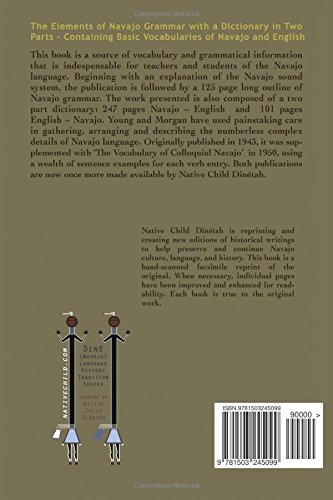 image for The Navajo Language: The Elements of Navajo Grammar with a Dictionary 