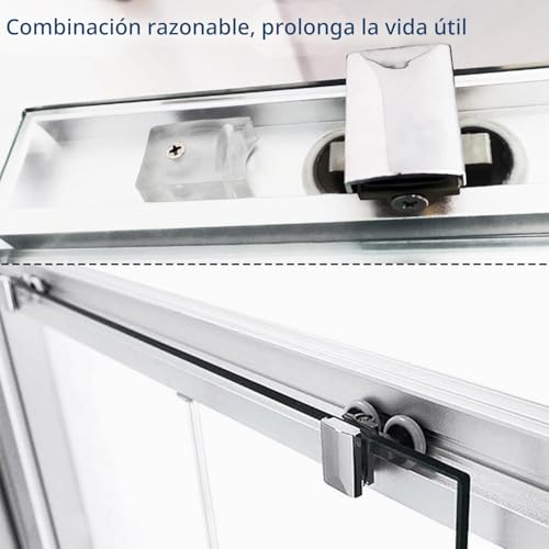 Miniatura 3 de Poleas De Ducha 8 Piezas Rodamientos Puertas Rodamiento Mampara Ducha 25 Mm Corredores De Puerta De Ducha Ruedas Mampara Ducha Con Tornillos 25mm