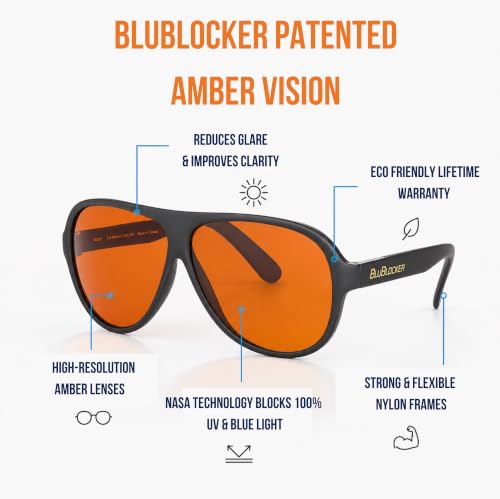 Image of BluBlocker Original Aviator Sunglasses | Retro | Blocks 100% of Blue & UV light | For Men & Women | Reduce Glare & Eye Stress