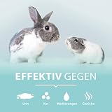 ARKA Nagerkäfig Reiniger Spray 750 ml – Biologischer Geruchs- & Fleckenentferner gegen Urin, KOT & Tiergerüche – Enzymreiniger für Kleintierkäfig & Gehege – PIPI