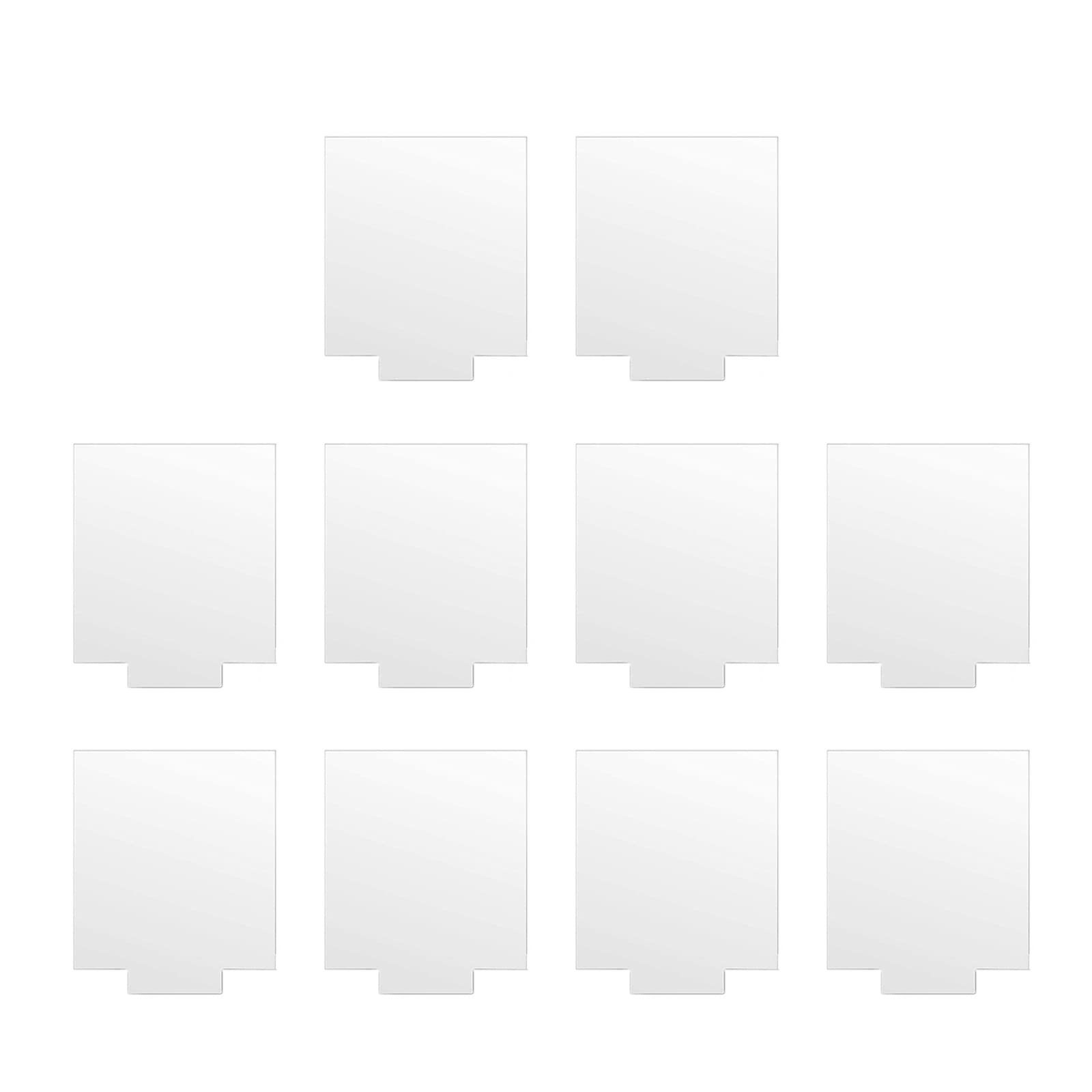 Kalttoy 10 Pieces Clear Sheet Acrylic Wedding Signs Table Seating Cards with Double Sided Protective Film Clear Acrylic Sheet for LED Light Base Sign