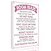 Homely Accents Pink Room Rules Sign for Teen Girls Metal Bedroom Door Sign Preppy Room Wall Decor for Teens Aesthetic Cool Metal Tin Signs 8x12 Inch