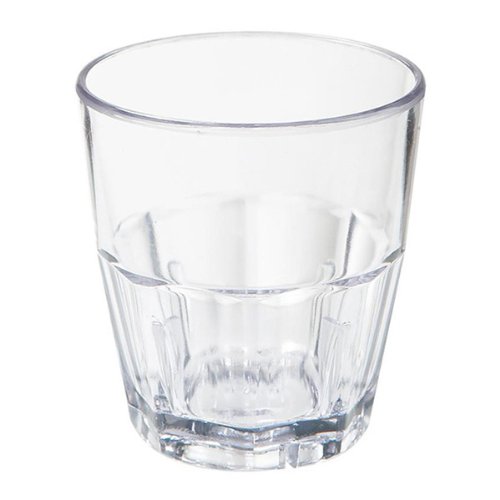 G.E.T. 9955-1-CL Heavy-Duty Shatterproof Faceted Plastic Tumbler, 5.5 Ounce, Clear (Set of 12)