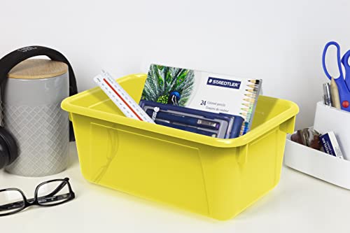 STOREX Kleine Kleine Abfalleimer mit Abdeckung, 31 x 19,8 x 13 cm Klassenzimmer rot, Fall von 6 (62407u06 C)