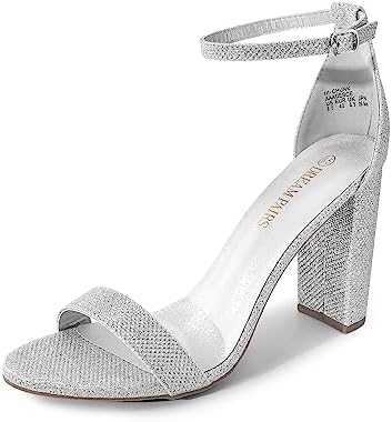 DREAM PAIRS Women's Hi-Chunk High Heel Pump Sandals