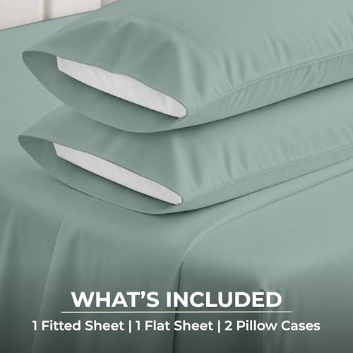 Image of SGI bedding RV Short Queen Sheet Set 60x75, 600 TC Egyptian Cotton, 4 Piece Luxury Hotel Collection, Ultra Soft & Breathable, Fits RV Mattress Camper & Trailer, 15 Inch Pocket, Aqua Green