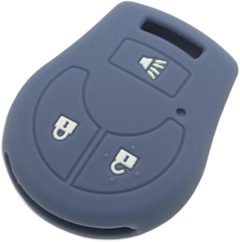 Miniatura 3 de SEGADEN Funda protectora de silicona compatible con Nissan CV2506 con llavero remoto de 3 botones, color rosa