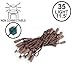 Novelty Lights 35 Light LED Christmas Mini Light Set, Outdoor Curtain Wreath Craft Bottle String Lights, Warm White, Non-Connectable, Brown Wire, 13.5 Feet