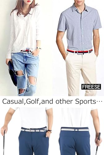 FREESE ベルト メンズ 編み込み メッシュ ビジネス&カジュアル 紳士 伸縮 サイズ調整フリー の商品画像 6